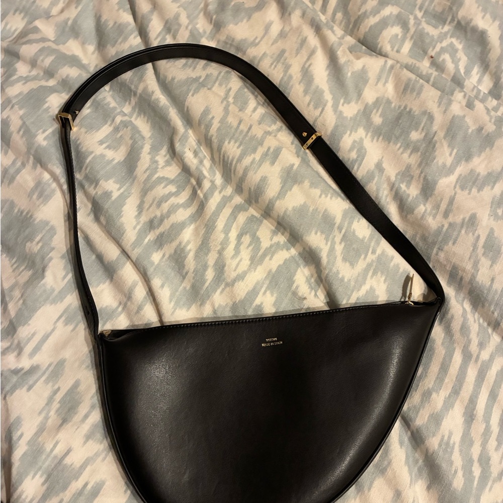 Toteme Black Crescent Shoulder Bag Minimalist Design
